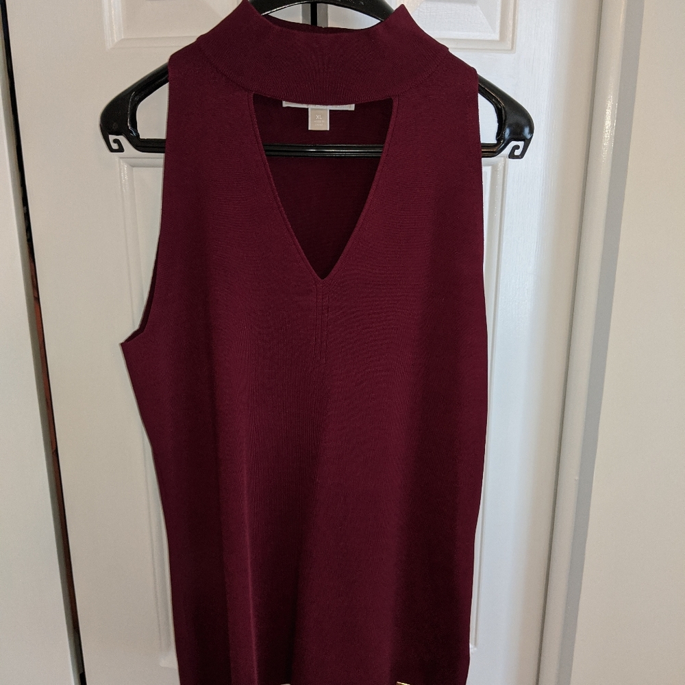 MICHAEL Michael Kors Key-hole Sleeveless Top